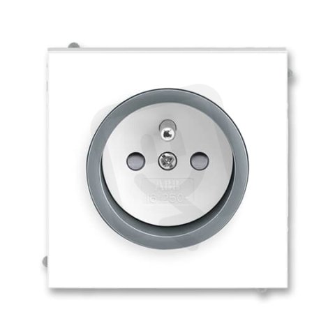 ABB NEO Zásuvka s ochr. kolíkem s clonkami bílá/ledová šedá 5519M-A02357 44