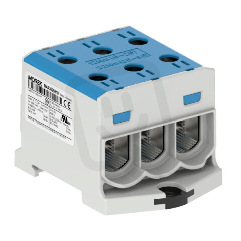 Univerzální řadová svorka OTL 95-3xAl/Cu 6-95mm2 1000V modrá MOREK MAA3095B10