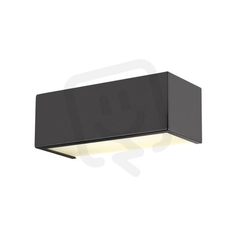 SLV CHROMBO, nástěnné svítidlo, čtvercové, 3000K, 8 W, PHASE, 120°, černé
