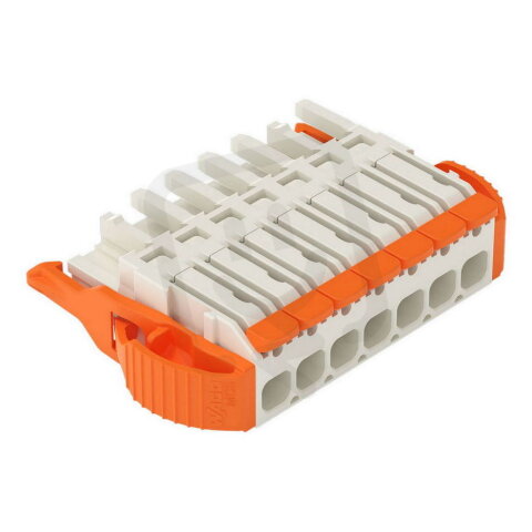 1vodičová pružinová svorkovnice, Páčka, Push-in CAGE CLAMP, Světle šedá