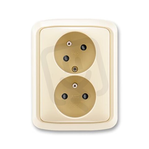 ABB Tango Zásuvka kompletní CZ1x2 16A 250 Vstř. bezšroub. slonová kost BLISTR