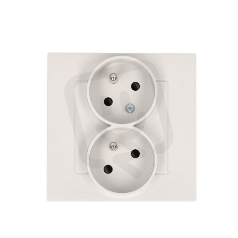 Zásuvka silová 2 násobná typ E (přístroj