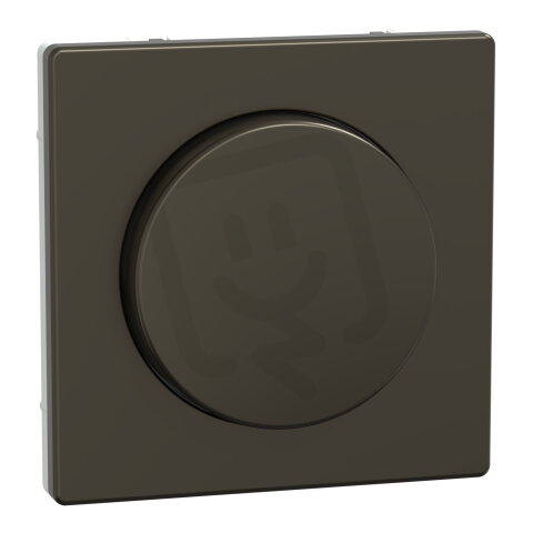 Centrální deska, Merten System D, s otočným knoflíkem, mocca kovová, kov