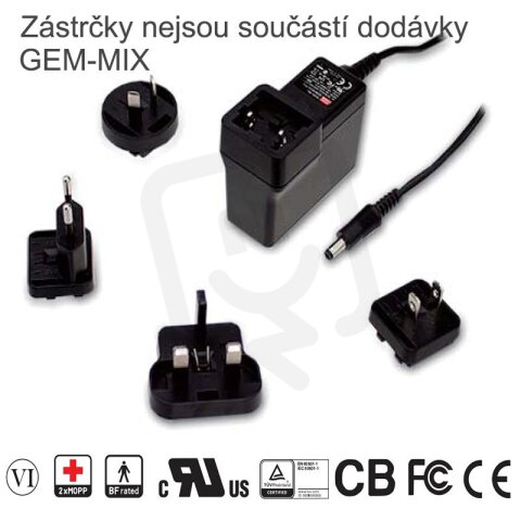 Síťový adaptér MEDICAL 30W 48V 625mA MEAN WELL GEM30I48-P1J