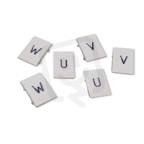 Pásek RSA 12x8 dělený s popisem 2 x U,V, ELEKTRO BEČOV G132400