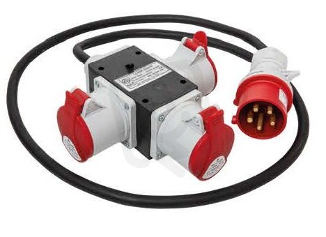 Roztrojka vstup IVN 1653, výstup 3x IERN 1653, IP 44, kabel 2 m ROP 1653/IVN