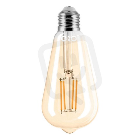 LED žárovka ORO AMBER E27 ST64 6W WW LED-POL ORO33241