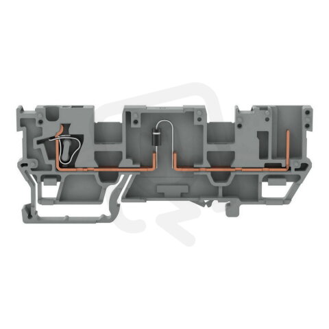 Základní svorka pro moduly, 1 vodič/1 kontakt, s diodou 1N4007, šedá