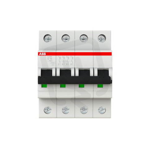 S204-C10 4 fázový jistič 10 A char. C 6kA ABB 2CDS254001R0104