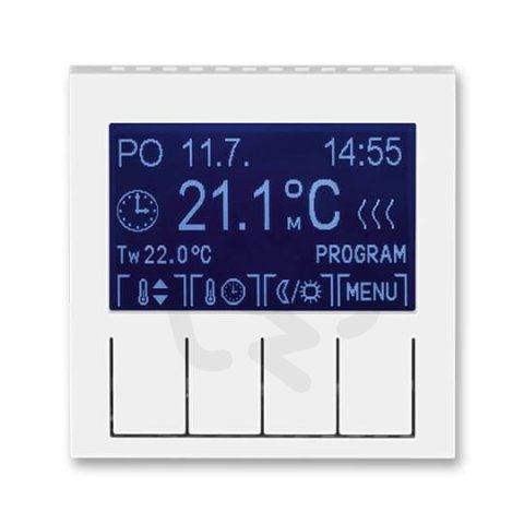 Termostat pokojový programovatelný 3292H-A10301 03 bílá/bílá Levit ABB
