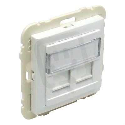 Kryt dvojité datové zásuvky (pro RJ45 konektory) 90442 SGE ledová ELKO EP