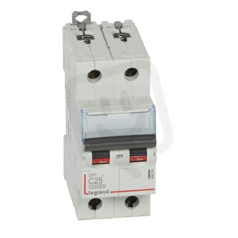 DX3 JISTIČ, 2 PÓLOVÝ, CHAR. C,25A 10000A/16KA LEGRAND 409204
