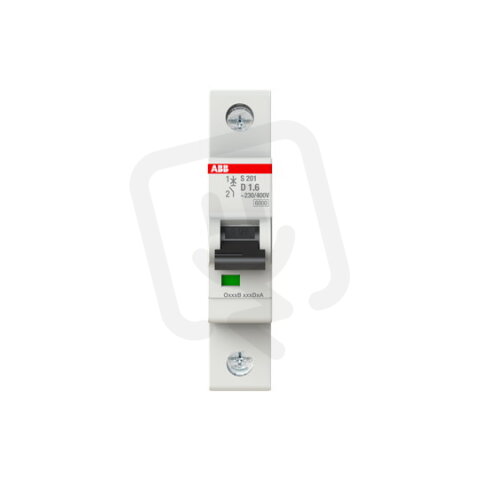 S201-D1,6 1 fázový jistič 1.6 A char. D 6kA ABB 2CDS251001R0971