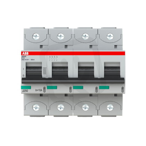 S804S-D10 jistič 4P char. D 10A s klecovou svorkou 50kA ABB 2CCS864001R0101