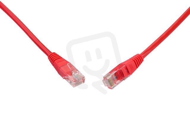 Patch kabel CAT5E UTP PVC 3m červený non-snag-proof SOLARIX 28360309