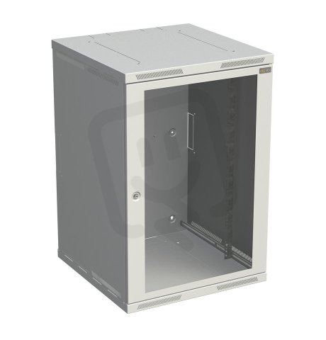 Rozvaděč nástěnný SENSA 18U 500mm, dveře sklo, RAL 7035 SOLARIX 83000189