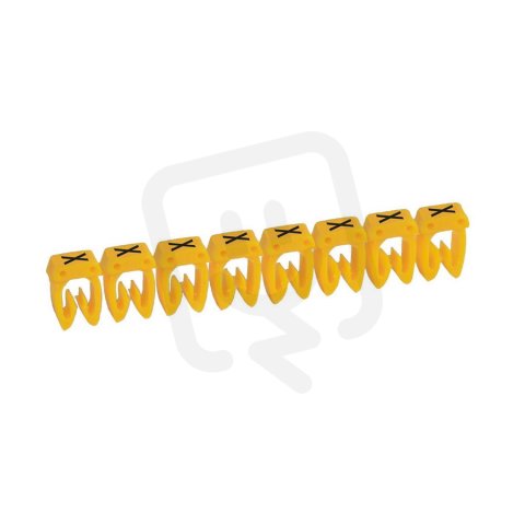 CAB3 PÁS ZNAČEK ''X' ČERNÁ NA ŽLUTÉM POZADÍ 30KS PRO KABELÁŽ DO 1,5MM2 LEGRAND