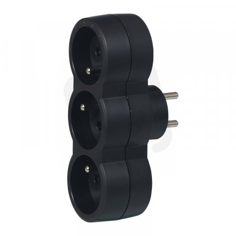 ADAPTÉR ČEL. 3X2P+T 16A,ČERNÁ. LEGRAND 050508