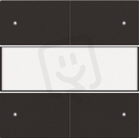 Středový kryt 4xbezpot.tlačítko 24V+LED/LABEL-DARK BROWN NIKO 124-40350
