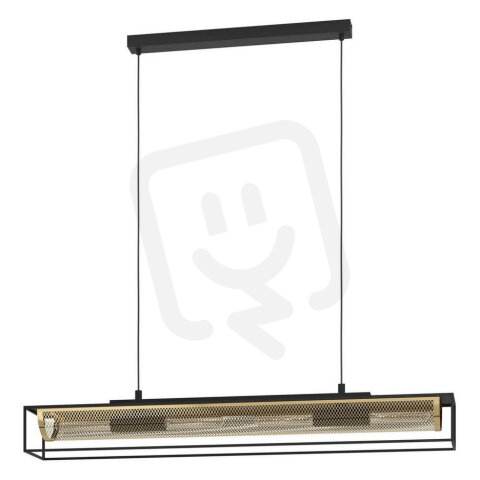 Závěsné svítidlo NOHALES 4xE27 černá/mosaz 4X40W IP20 EGLO 43788