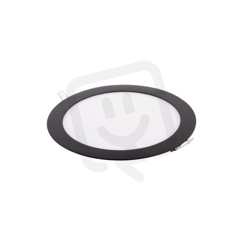 BLN12-LED panel 12W-WW teplá bílá kulatý černý T-LED 102133