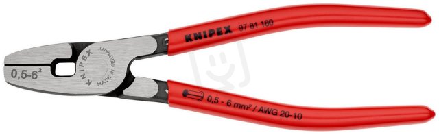 KNIPEX 9781180 lisovací kleště na dutinky 0,5-6mm2 potažené PVC LD 0,5-6