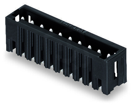 Konektor s pájecími piny THR, pájecí kontakt 1,0x1,0 mm, rovné, černá 12pól.