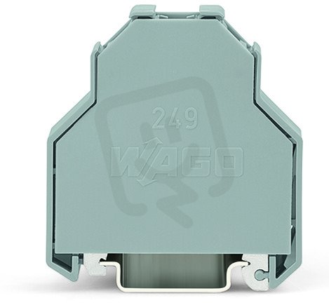 Bezšroubová koncová svěrka, šířka 14 mm, na DIN 35x15/35x7,5 šedá