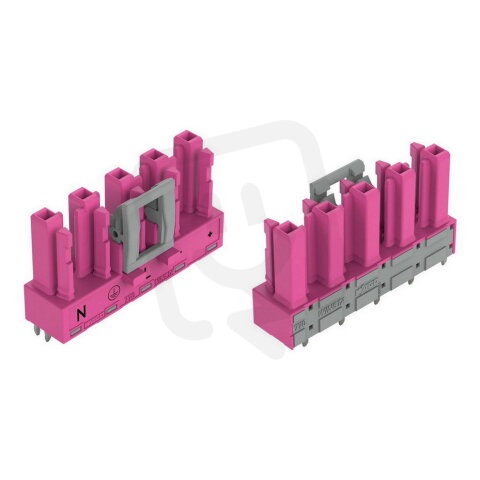 Zásuvka na desky plošných spojů, rovné, 5pól., Růžová WAGO 770-885/082-000