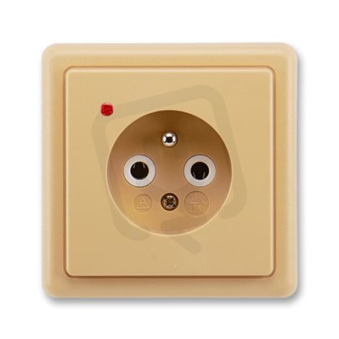 Zásuvka jednonásobná s ochranou před přepětím 5597-2389D2 béžová Classic ABB