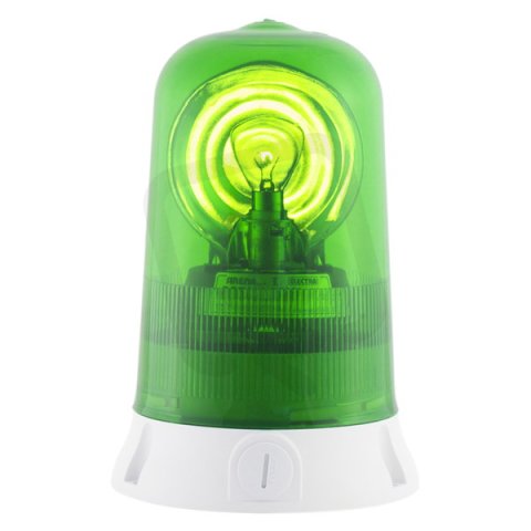 Maják rotační ROTALLARM S 12 V, ACDC, IP65, zelená, světle šedá SIRENA 63004