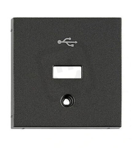 Kryt průchozí USB zásuvky, antracit SCHRACK EV114056--