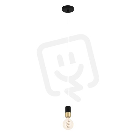 Závěsné svítidlo CALARI 1xE27 černá/matná mosaz 40W EGLO 31075