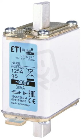 Nožová pojistka NH00 gS 40A/800V ETI 004184508