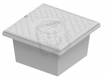 Krabice do fasády pro zkušební svorku, rozměr 100mm, barva šedá, plast 317218