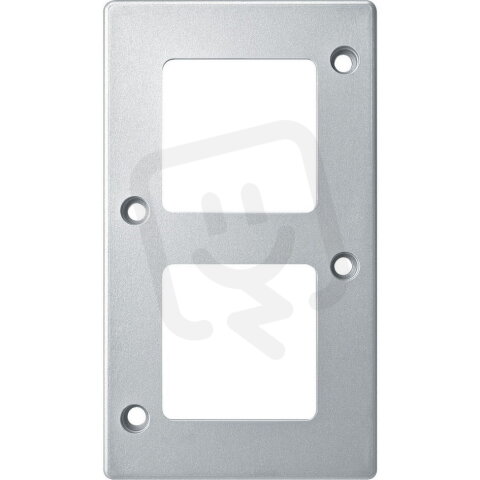 Rámeček Merten Antivandal, dvojnásobný, vertikální, matně stříbrná 480260