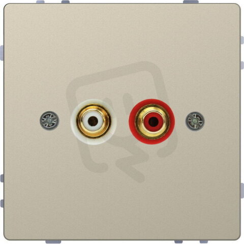 Mechanismus, Merten, D-Life, zásuvky pro audio připojení 2x cinch, Sahara