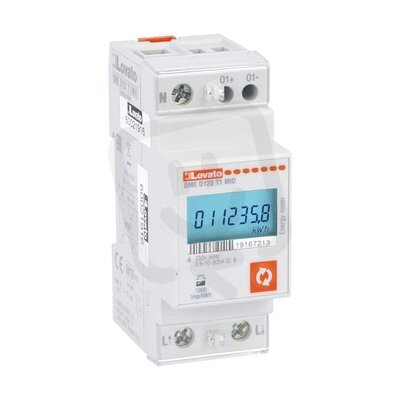 Lovato DMED120T1MID Jednofázový elektroměr 63A certifikace MID