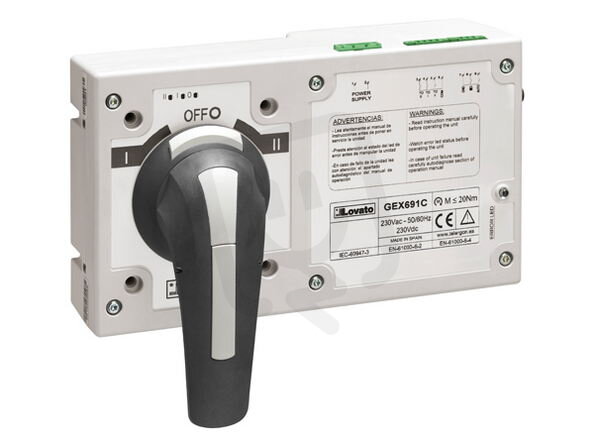 Lovato GEX691C Motorový pohon pro GE0201 E-GE0400 E and GE0201 ET4-GE0400 ET4