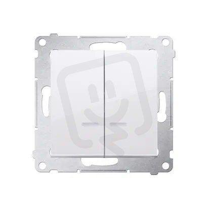 Spínač sériový IP44, s orientačním LED, 5So, 10AX, 250V, bílá
