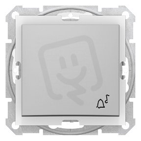 Sedna Ovládač tlačítkový IP44 'zvonek' řazení 1/0 Aluminium SCHNEIDER SDN0800360