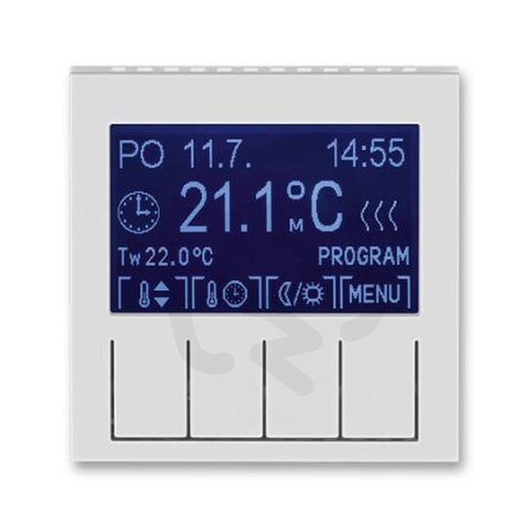 Termostat pokojový programovatelný 3292H-A10301 16 šedá/bílá Levit ABB