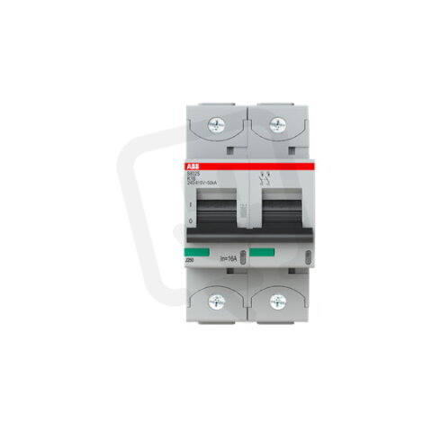 S802S-K16 jistič 2p char. K 16A s klecovou svorkou Icu 50kA ABB 2CCS862001R0467