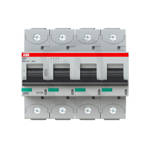 S804S-D13 jistič 4P char. D 13A s klecovou svorkou 50kA ABB 2CCS864001R0131