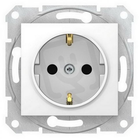 Sedna Zásuvka Schuko 2P+PE, clonky, bezšroubová, Polar SCHNEIDER SDN3001721
