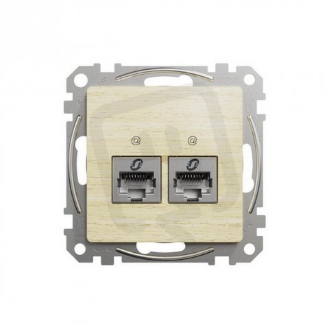 Sedna D/E Datová zásuvka 2xRJ45 kat. 6 STP, Bříza SCHNEIDER SDD180462S