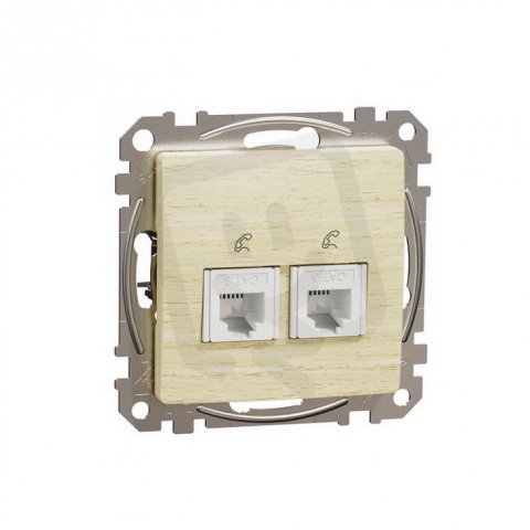 Sedna D/E Telefonní zásuvka 2xRJ11, Bříza SCHNEIDER SDD180492