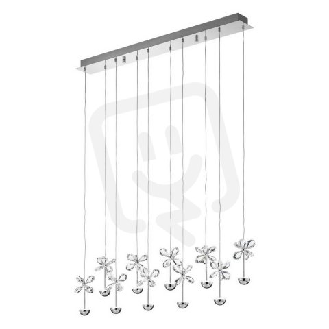 Závěsné svítidlo PIANOPOLI LED L-870 chrom/křišťál 25W IP20 EGLO 93663