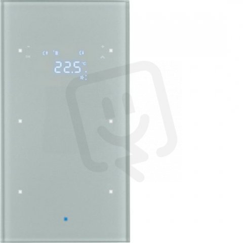 Senzor skleněný 2nás s pokojovým regulátorem teploty TS Sensor sklo alu 75642034