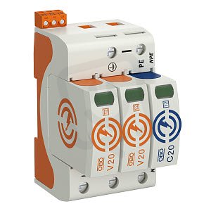 OBO V20-2+NPE+FS-280 Svodič přepětí typ 2 2P+NPE 40kA(8/20),DS 280V
